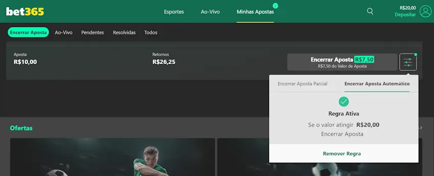 Bet365 Pagamento Antecipado, Cashout e Encerrar Apostas