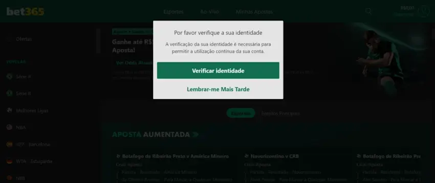 Bet365: Como fazer a verificação de conta