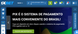 Como depositar com PIX para apostar com a 1XBET