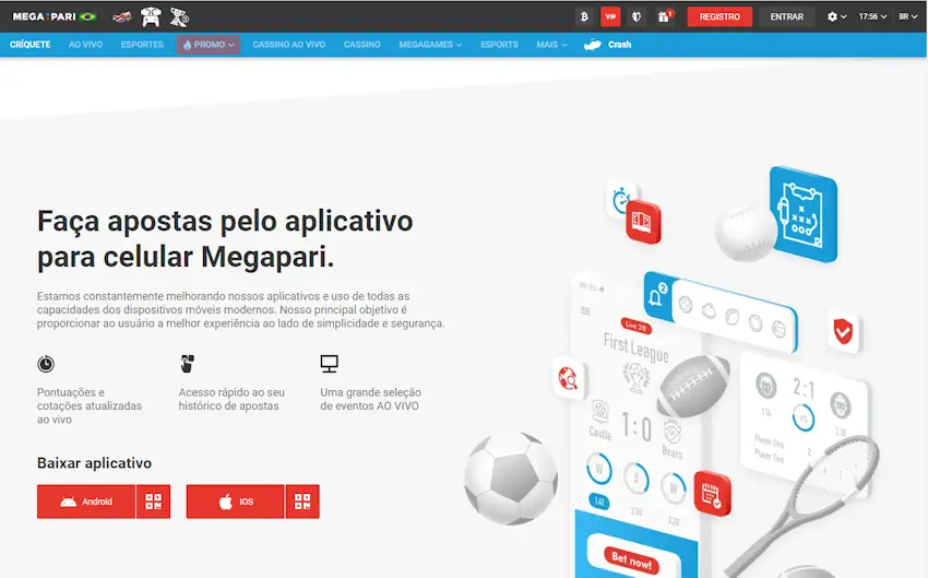 Como Baixar o Aplicativo da Megapari para Android e iOS