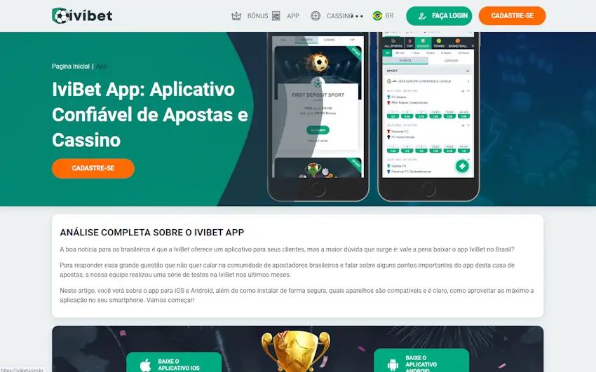 Como baixar o aplicativo da Ivibet e apostar pelo celular