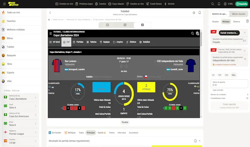 Como fazer apostas ao vivo com a Parimatch passo a passo