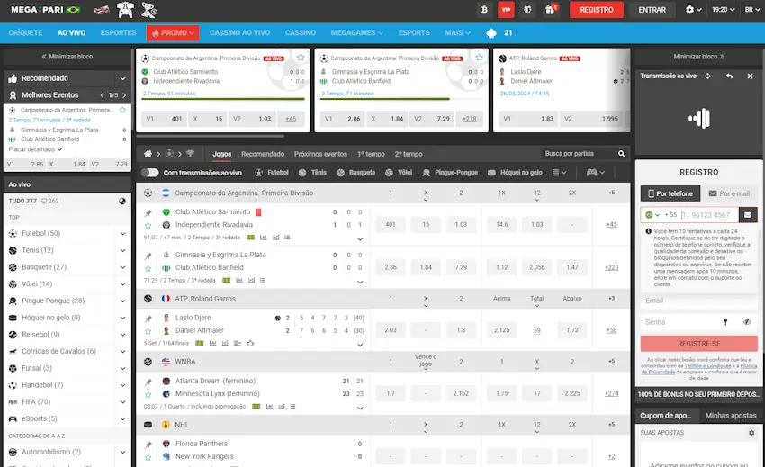 Como fazer apostas esportivas em eventos ao vivo na Megapari 1